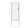 Garden Gate Galvanized Steel 41.3"x88.6" Silver