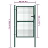 Fence Gate Steel 39.4"x78.7" Green