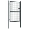 Mesh Garden Gate Galvanized Steel 39.4"x78.7" Gray