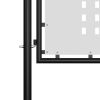 Single Door Fence Gate 39.4"x68.9" Black