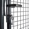 Mesh Garden Gate Galvanized Steel 33.7"x39.4" Gray