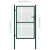 Fence Gate Steel 39.4"x68.9" Green