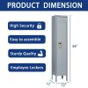 1 Door 66"H Metal Lockers With Lock for Employees,Storage Locker Cabinet for Home Gym Office School Garage,Gray
