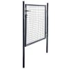 Mesh Garden Gate Galvanized Steel 33.7"x39.4" Gray