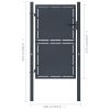 Garden Gate Steel 39.4"x68.9" Anthracite