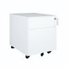 2 Drawer Mobile File Cabinet with Lock Metal Filing Cabinet for Legal/Letter/A4/F4 Size, Fully Assembled Include Wheels, Home/Office Design