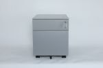 2 Drawer Mobile File Cabinet with Lock Metal Filing Cabinet for Legal/Letter/A4/F4 Size, Fully Assembled Include Wheels, Home/Office Design