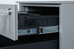 2 Drawer Mobile File Cabinet with Lock Metal Filing Cabinet for Legal/Letter/A4/F4 Size, Fully Assembled Include Wheels, Home/Office Design